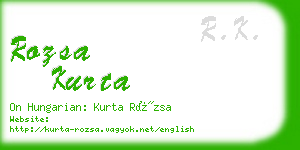 rozsa kurta business card